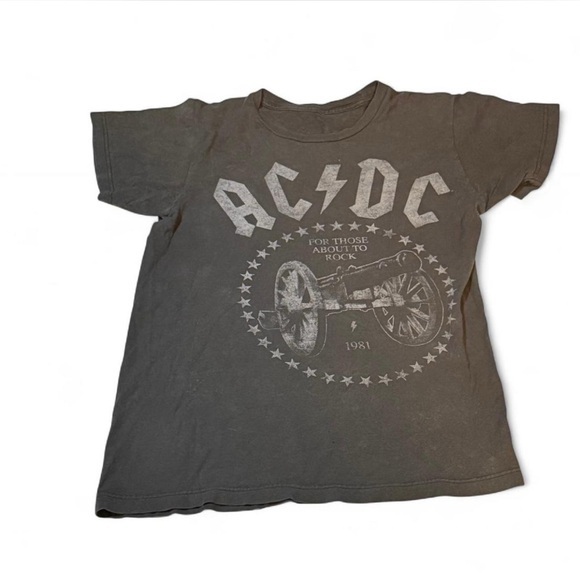 AC/DC Other - AC/DC Graphic Tee - Charcoal Gray